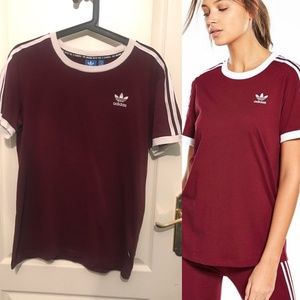 Authentic Adidas Burgundi Shirt